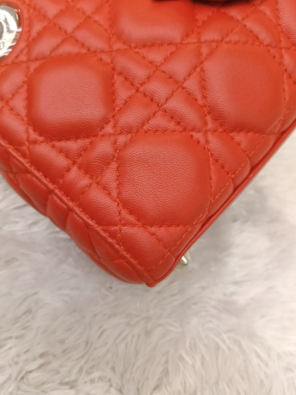 Lady Dior Micro Lamb Red SHW 2017