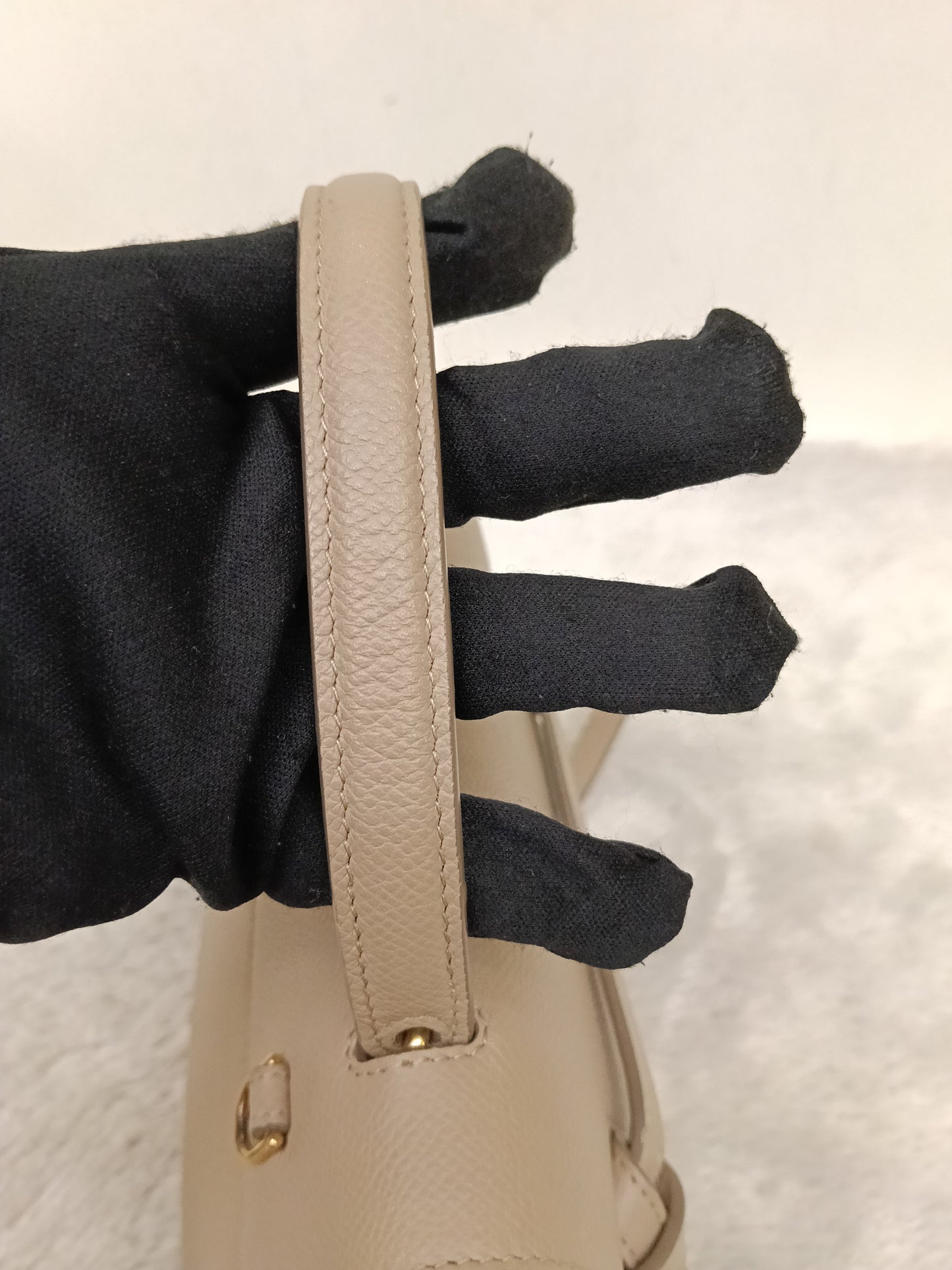 Celine Nano Belt Grained Light Taupe GHW 2018
