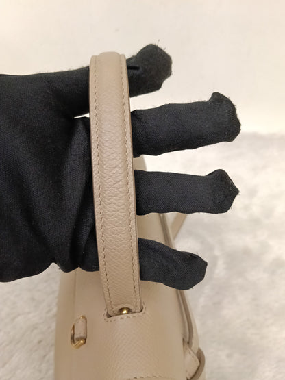 Celine Nano Belt Grained Light Taupe GHW 2018