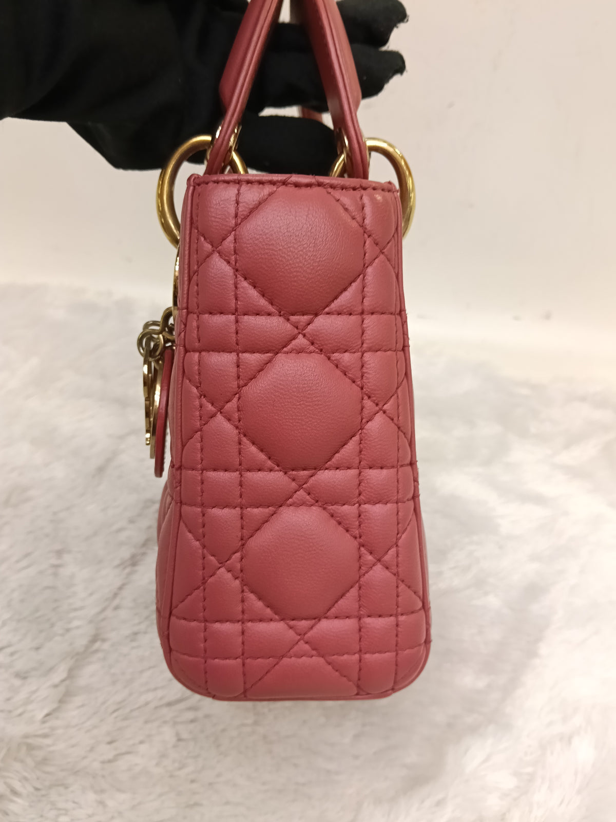 Lady Dior Mini Lamb Pink GHW 2019