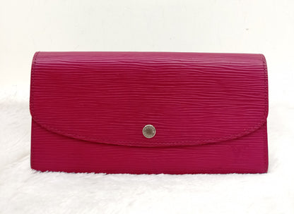LV Emilie NM Wallet Epi Fuchsia Brown 2017