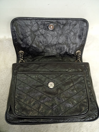 YsL Niki Medium Calfskin Black RHW 2018