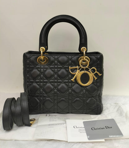 Lady Dior Medium Lamb Black GHW 2013