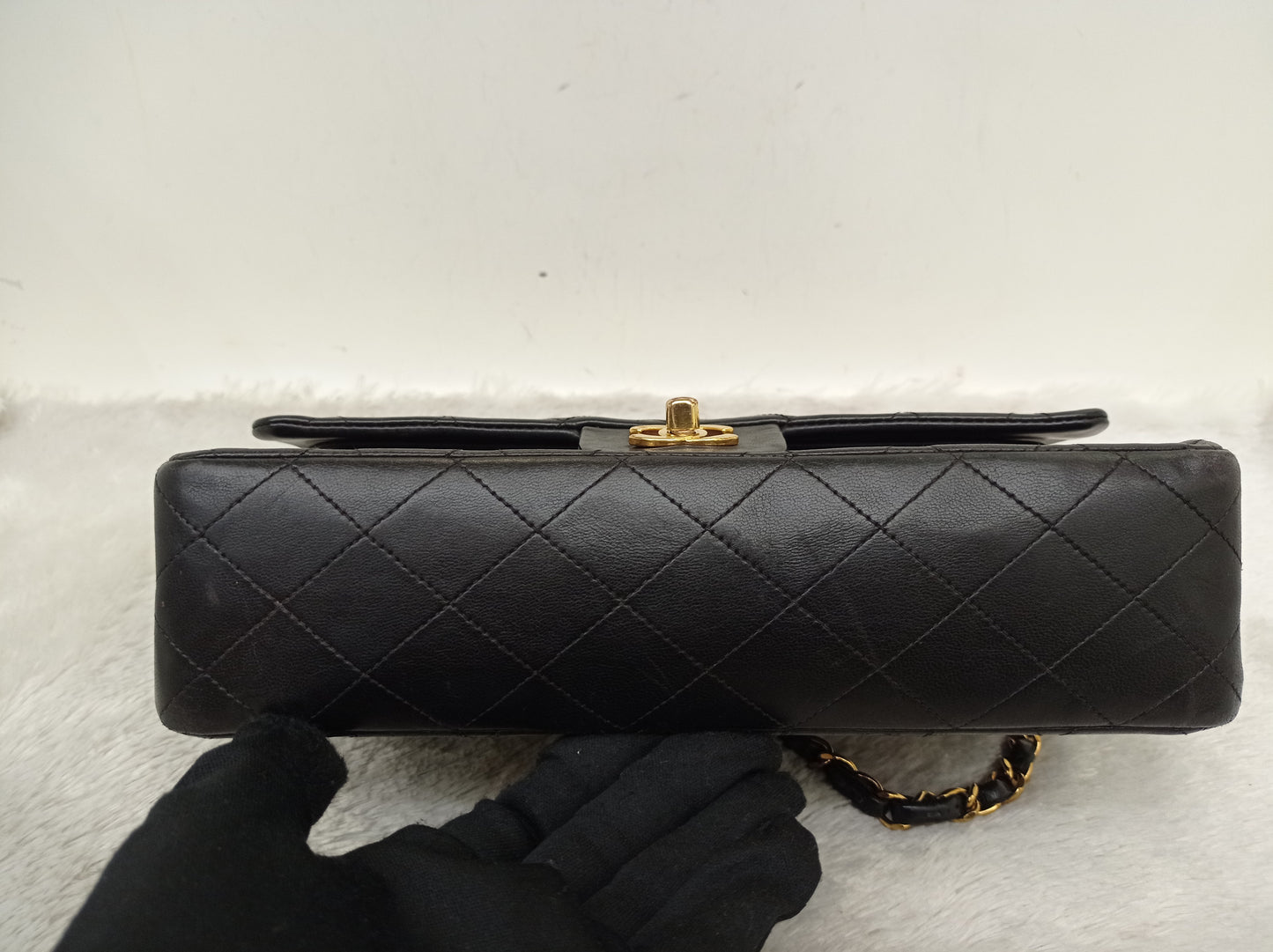 Chanel Medium Lamb Black Vintage GHW DF #2