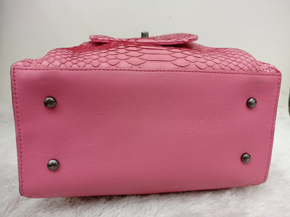 Chanel Urban Luxury Drawstring Backpack Python Pink RHW #22