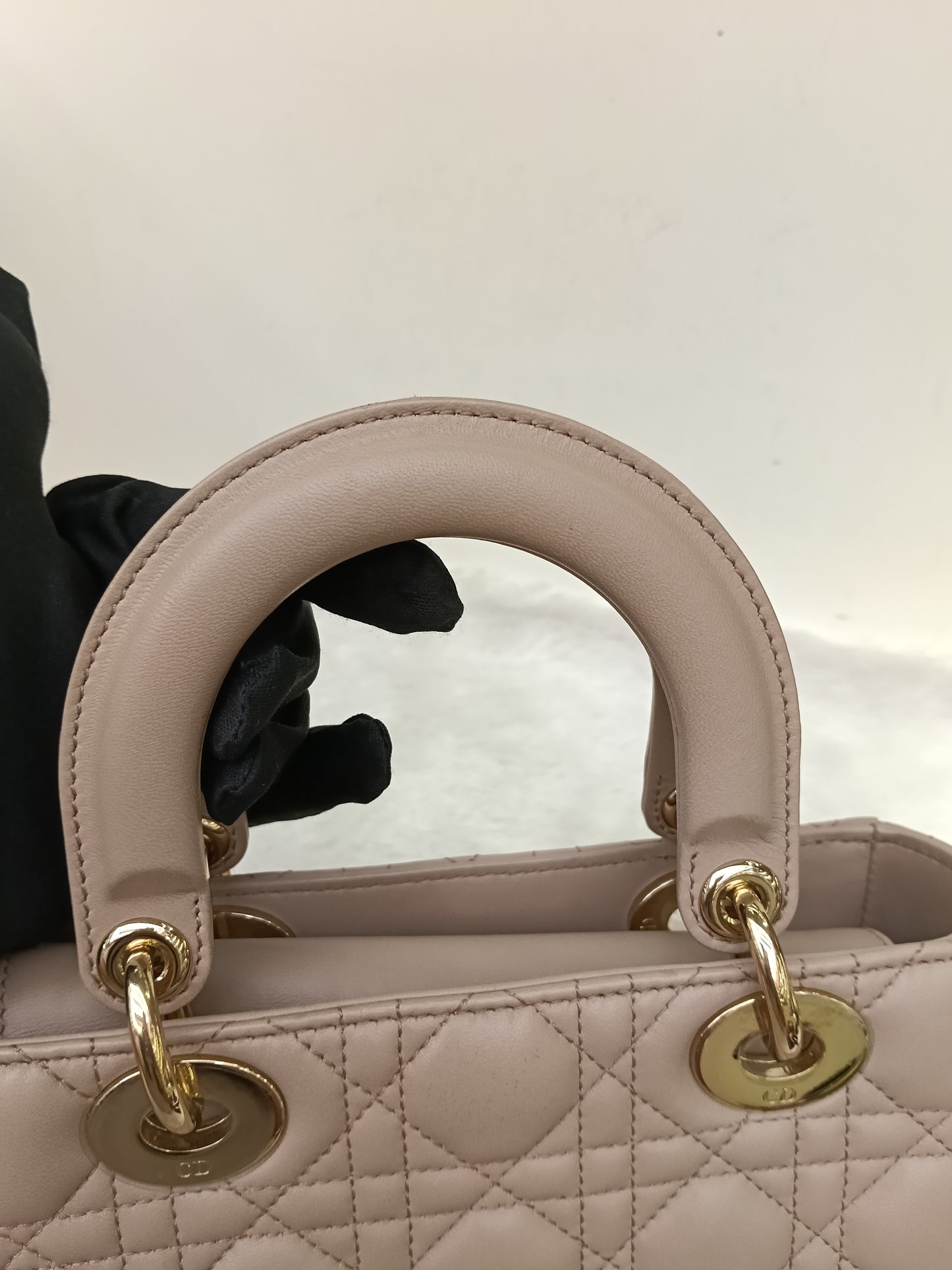 Lady Dior Small Lamb Taupe GHW 2017