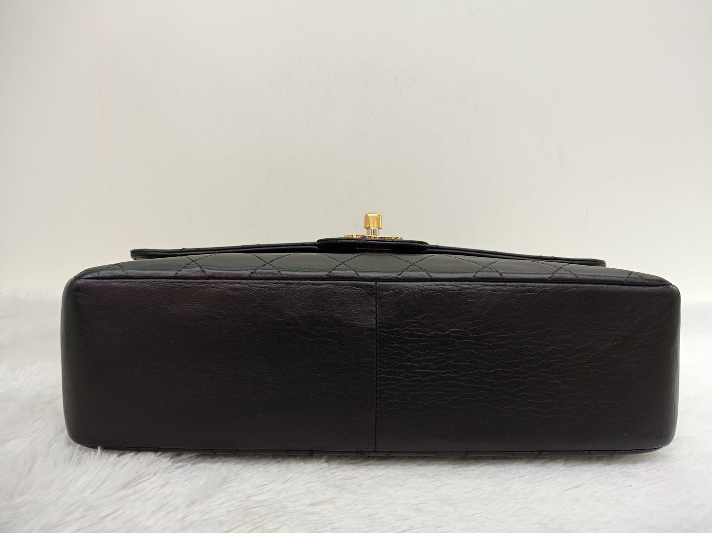 Chanel Medium Lamb Black Vintage GHW DF #0