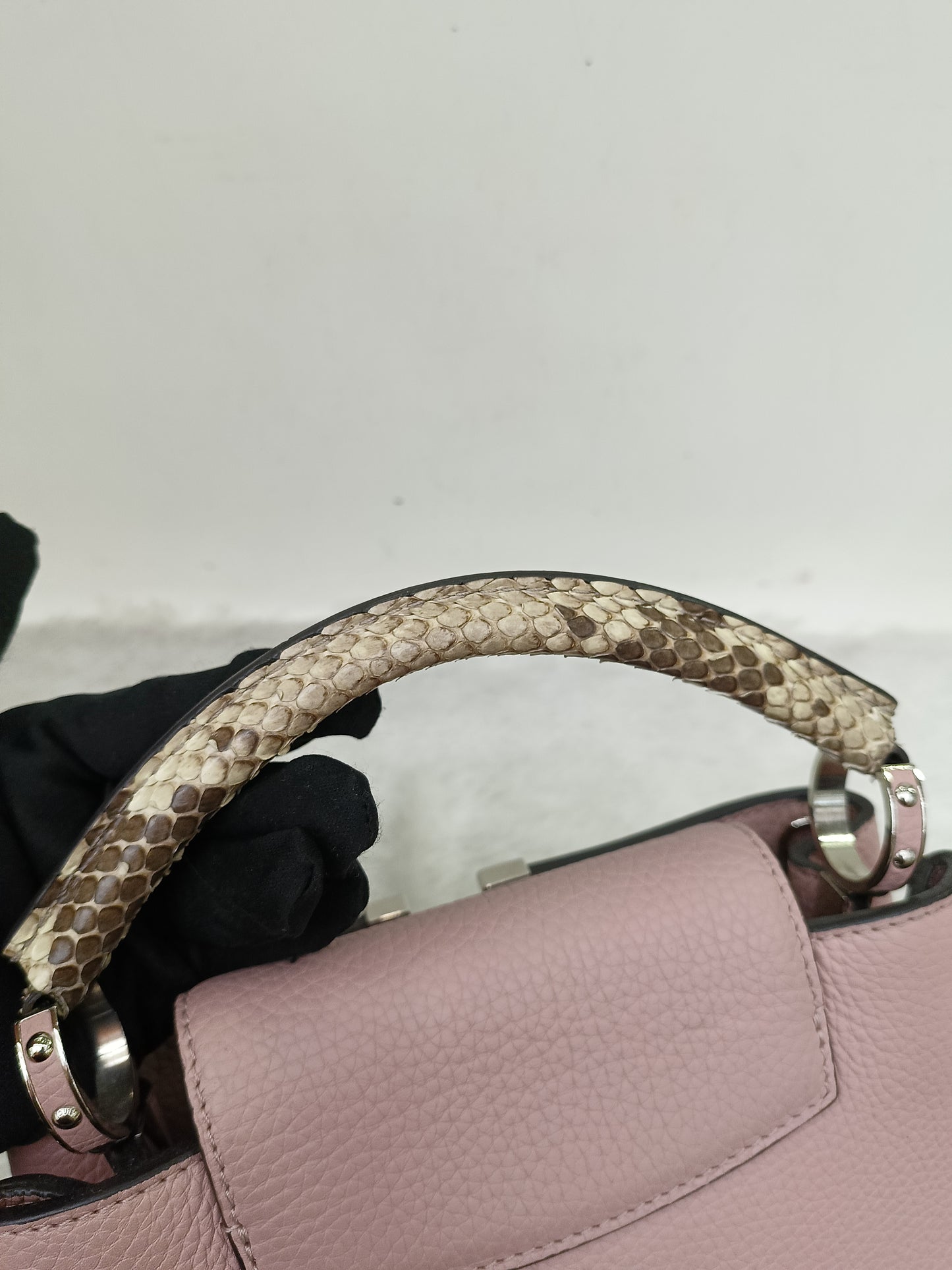 LV Capucines BB Taurillon Magnolia Handle Python 2016