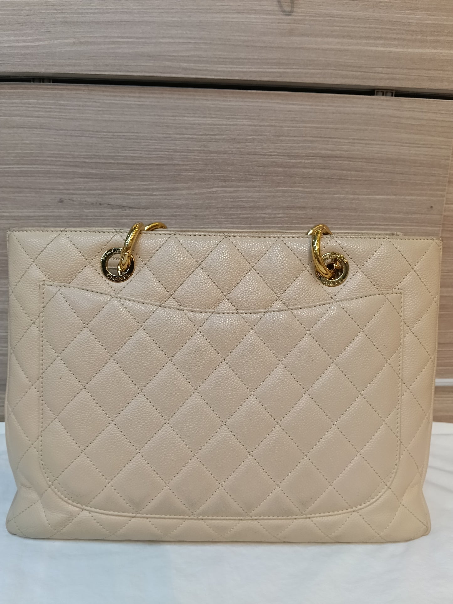 Chanel GST Caviar Beige GHW #16