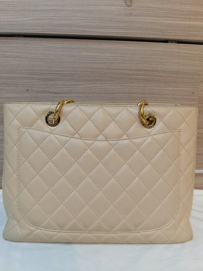Chanel GST Caviar Beige GHW #16