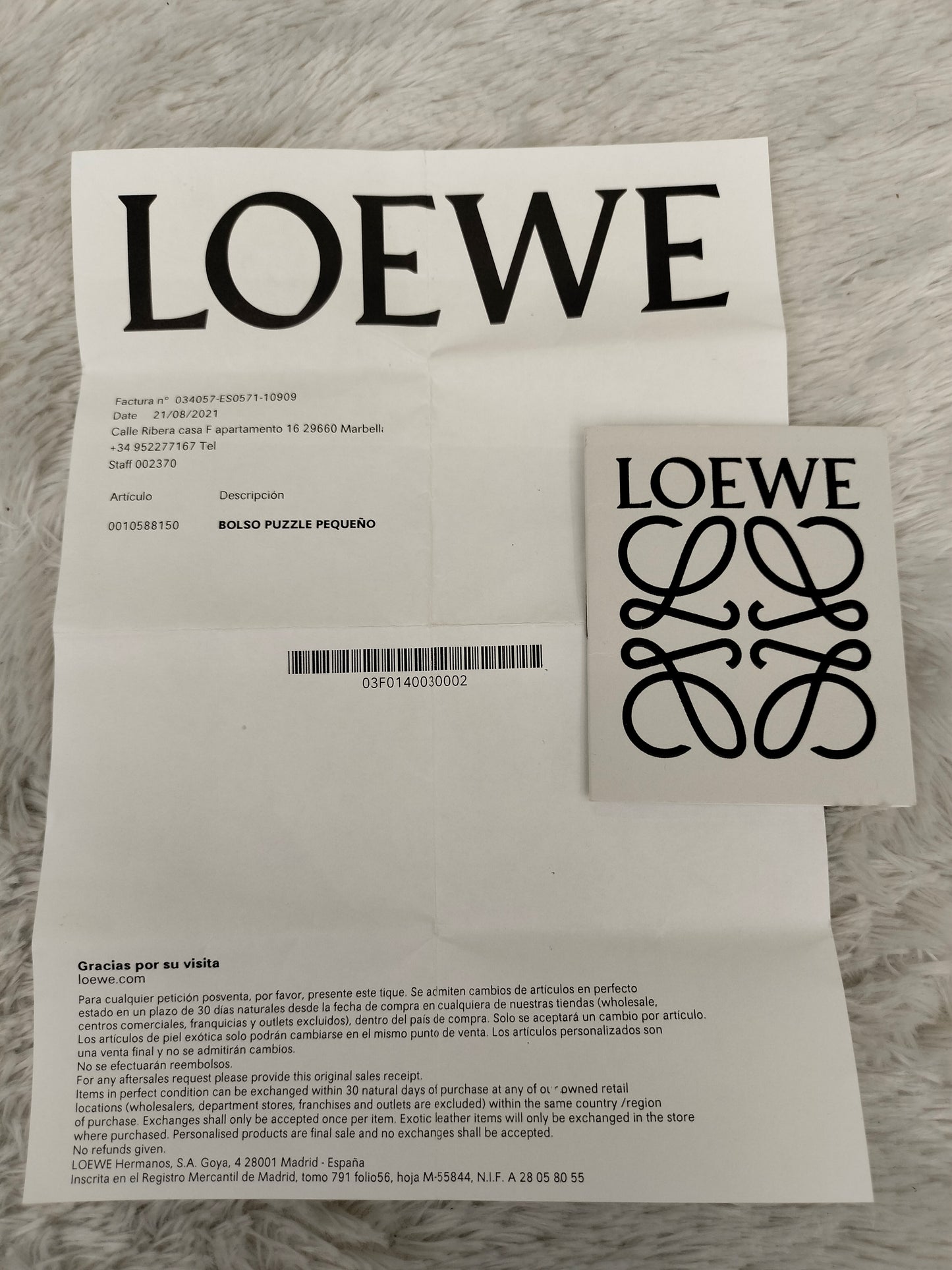 Loewe Puzzle Small Grained Sand GHW 2021