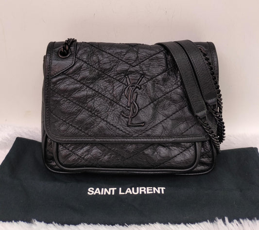 YsL Niki Baby Calfskin All Black 2019
