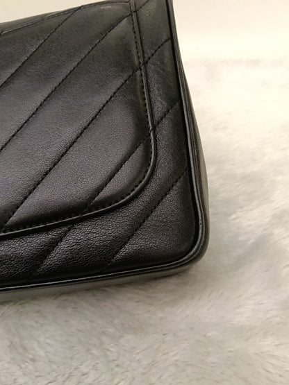 Chanel Jumbo Diagonal Flap Lamb Black GHW #21