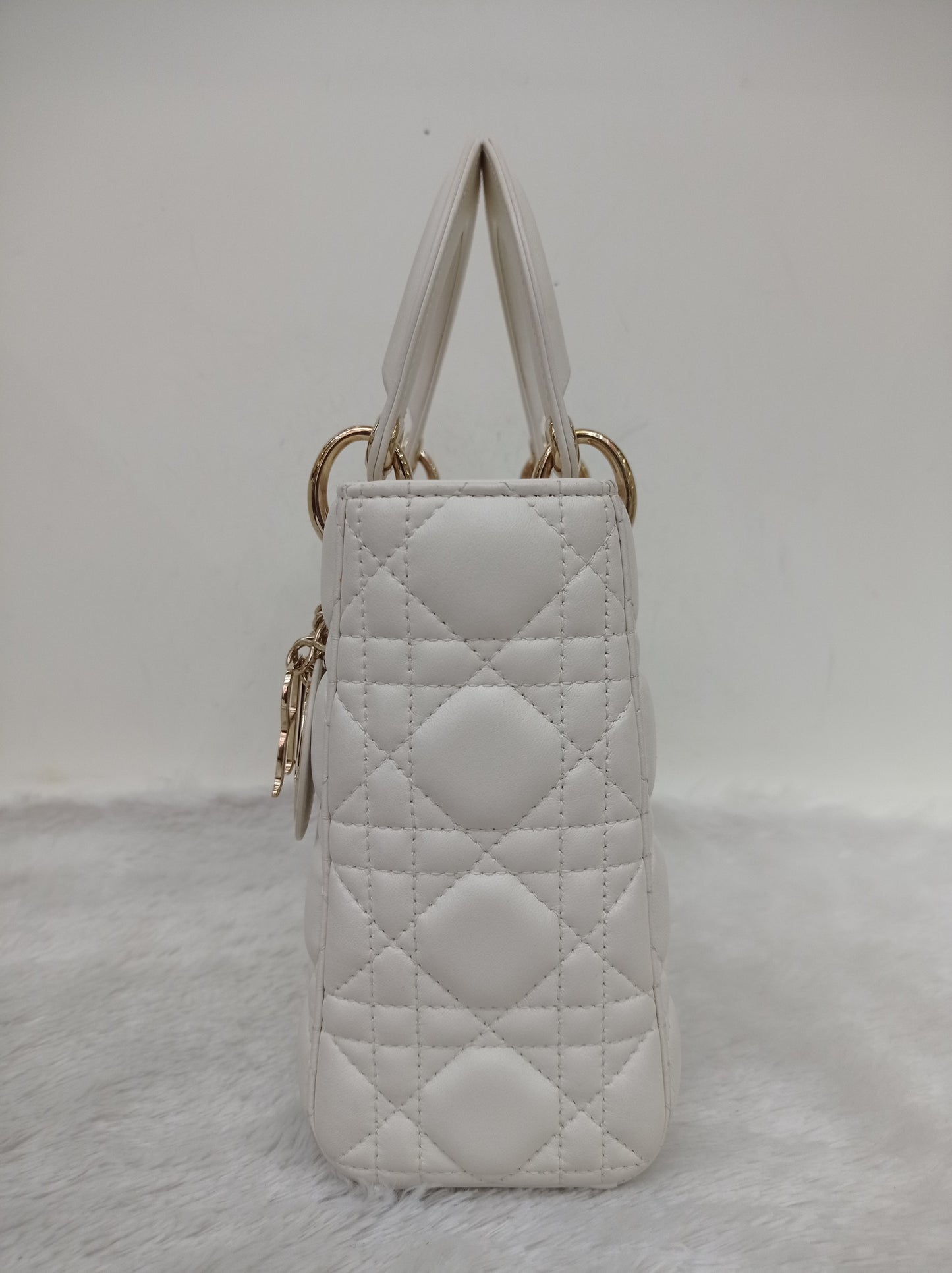 Lady Dior Small Lamb White LGHW 2019