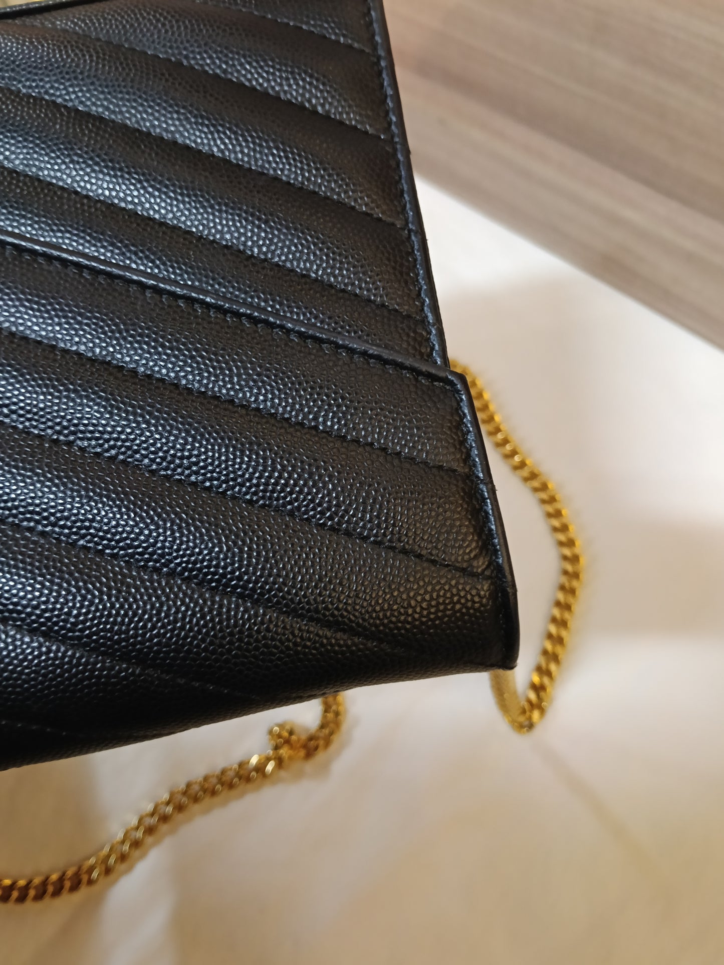 YsL WOC 22 Matelasse Monogramme Grained Black GHW 2018