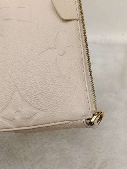 LV Multi Pochette Accecories NV Monogram Empreinte Creme Beige (CHIP)