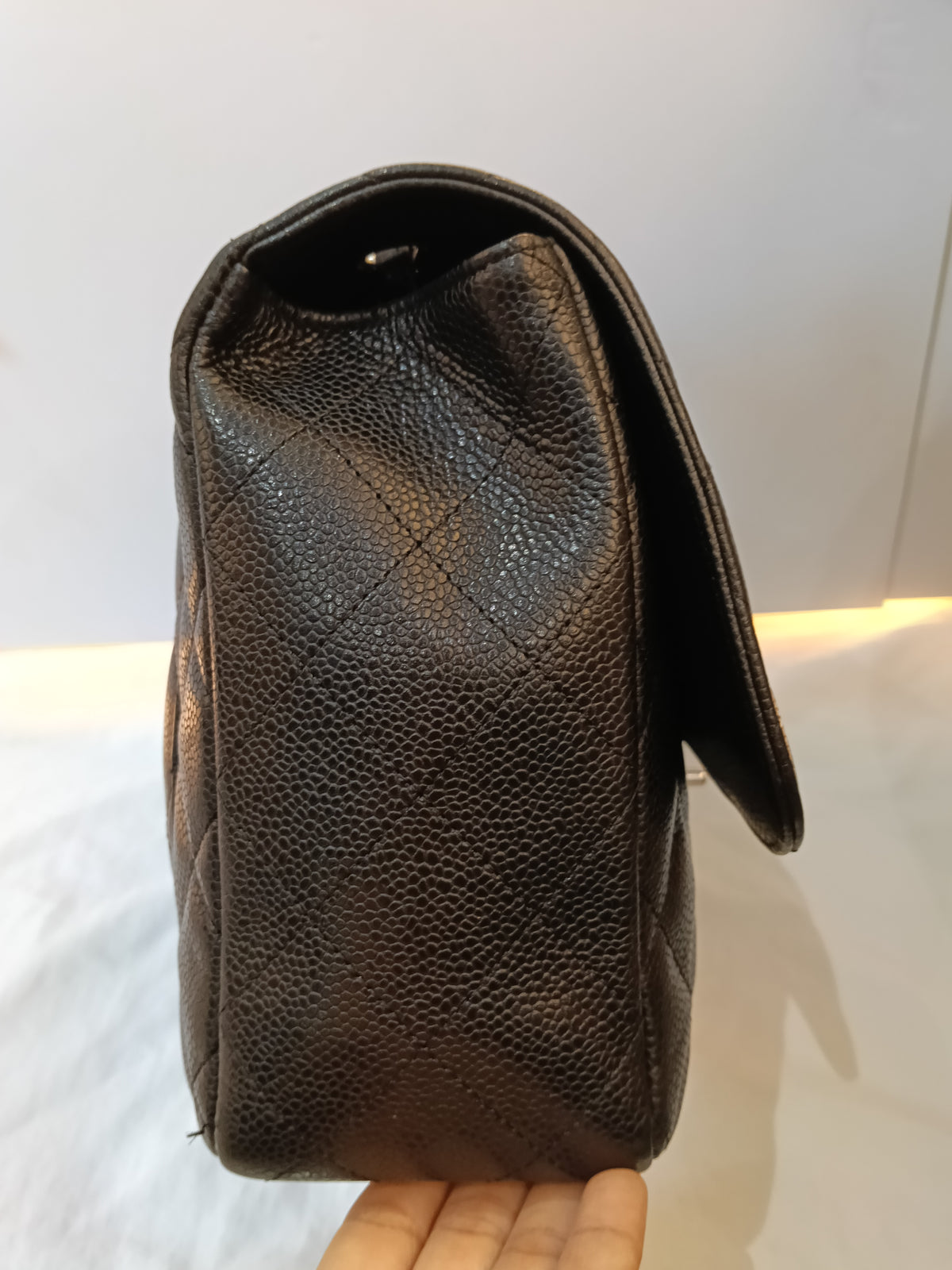Chanel Jumbo Caviar Black SHW SF #13
