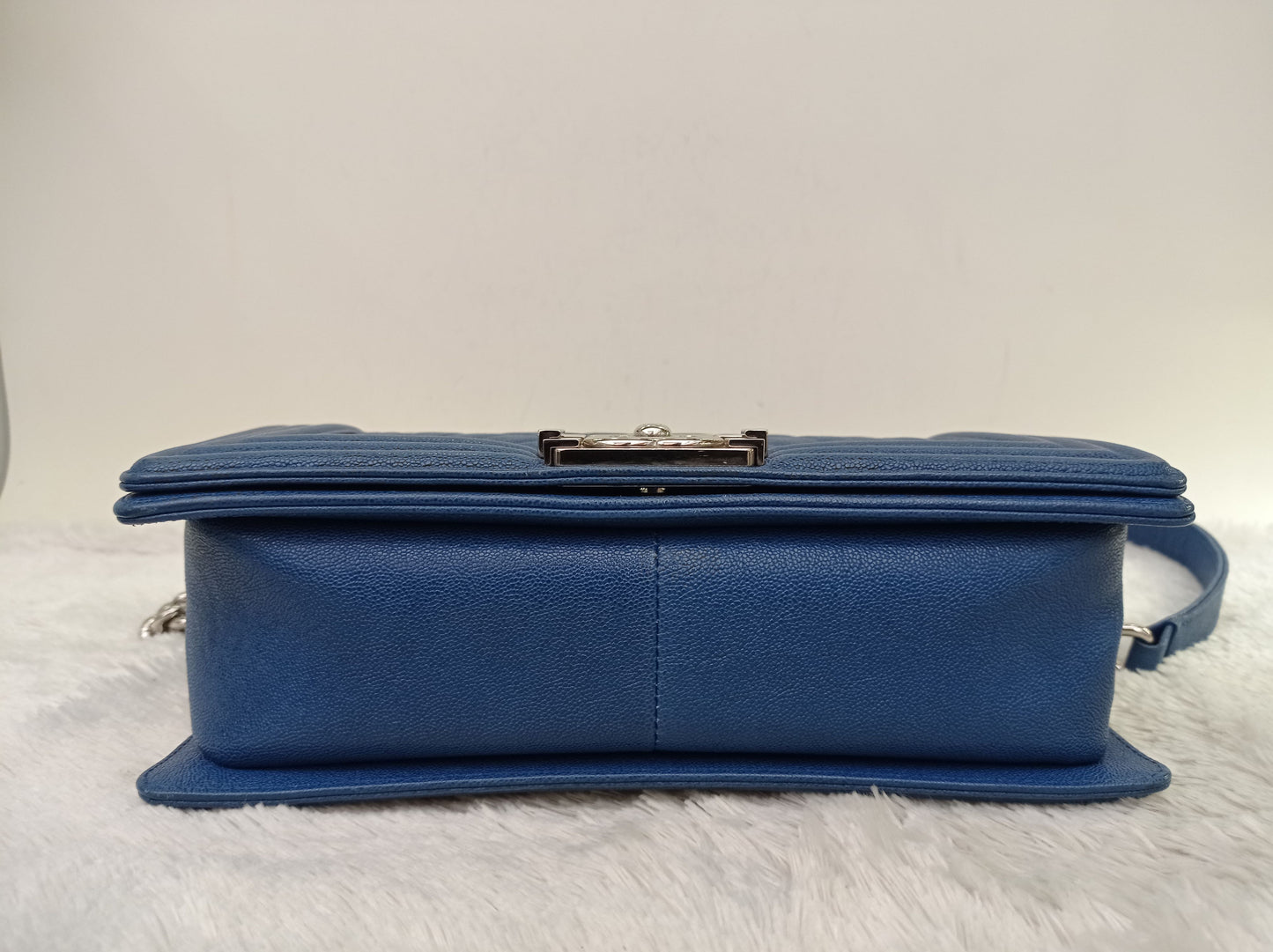 Chanel Boy 25 Caviar Blue SHW #29