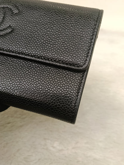 Chanel Timeless Continental Wallet Caviar Black SHW #16