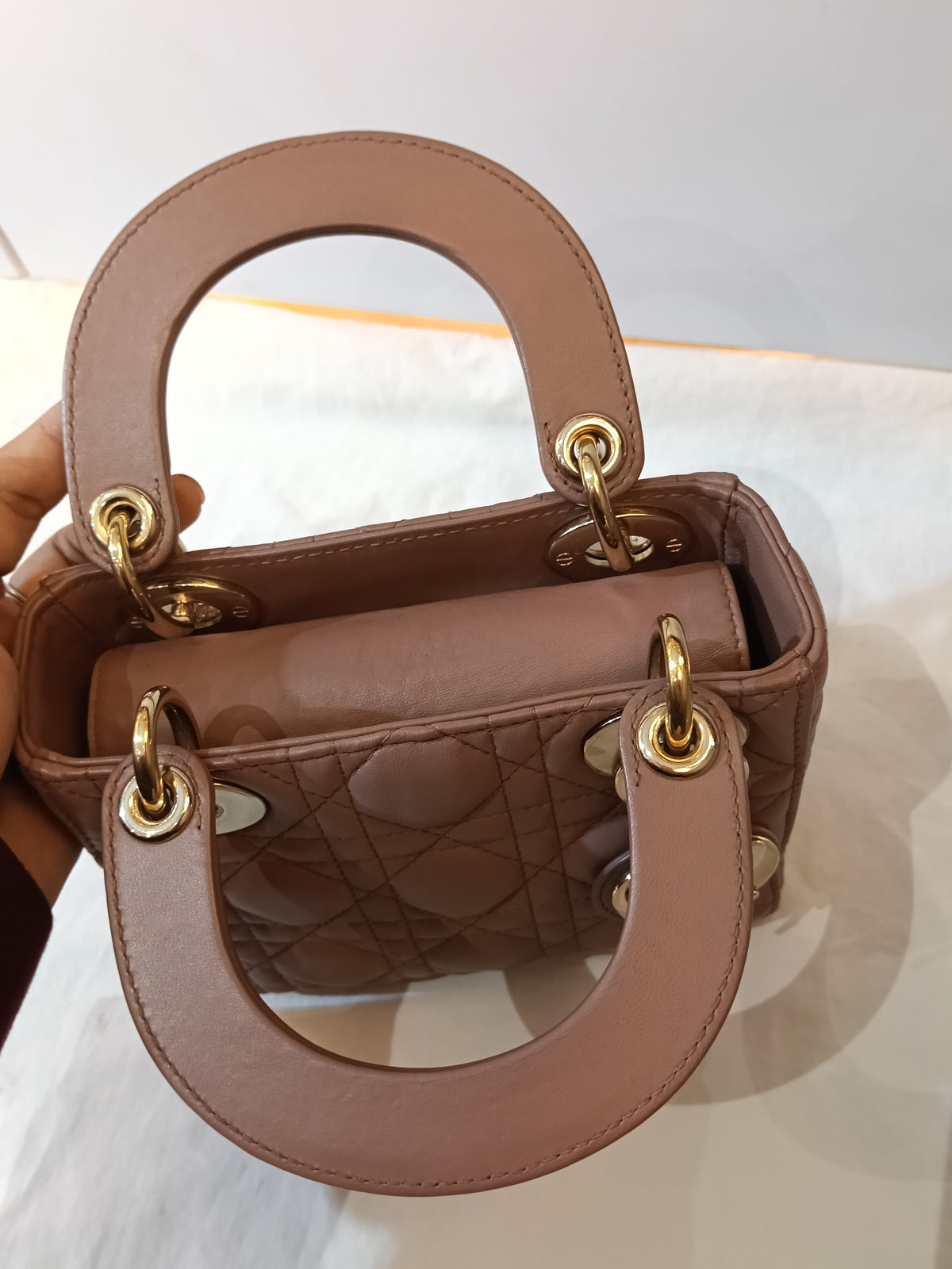 Lady Dior Mini Lamb Fard GHW 2019