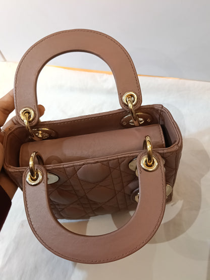 Lady Dior Mini Lamb Fard GHW 2019