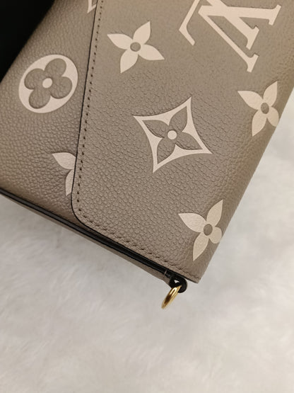 LV Felicie GM NV Monogram Empreinte Tourterelle Creme 2024 (CHIP)