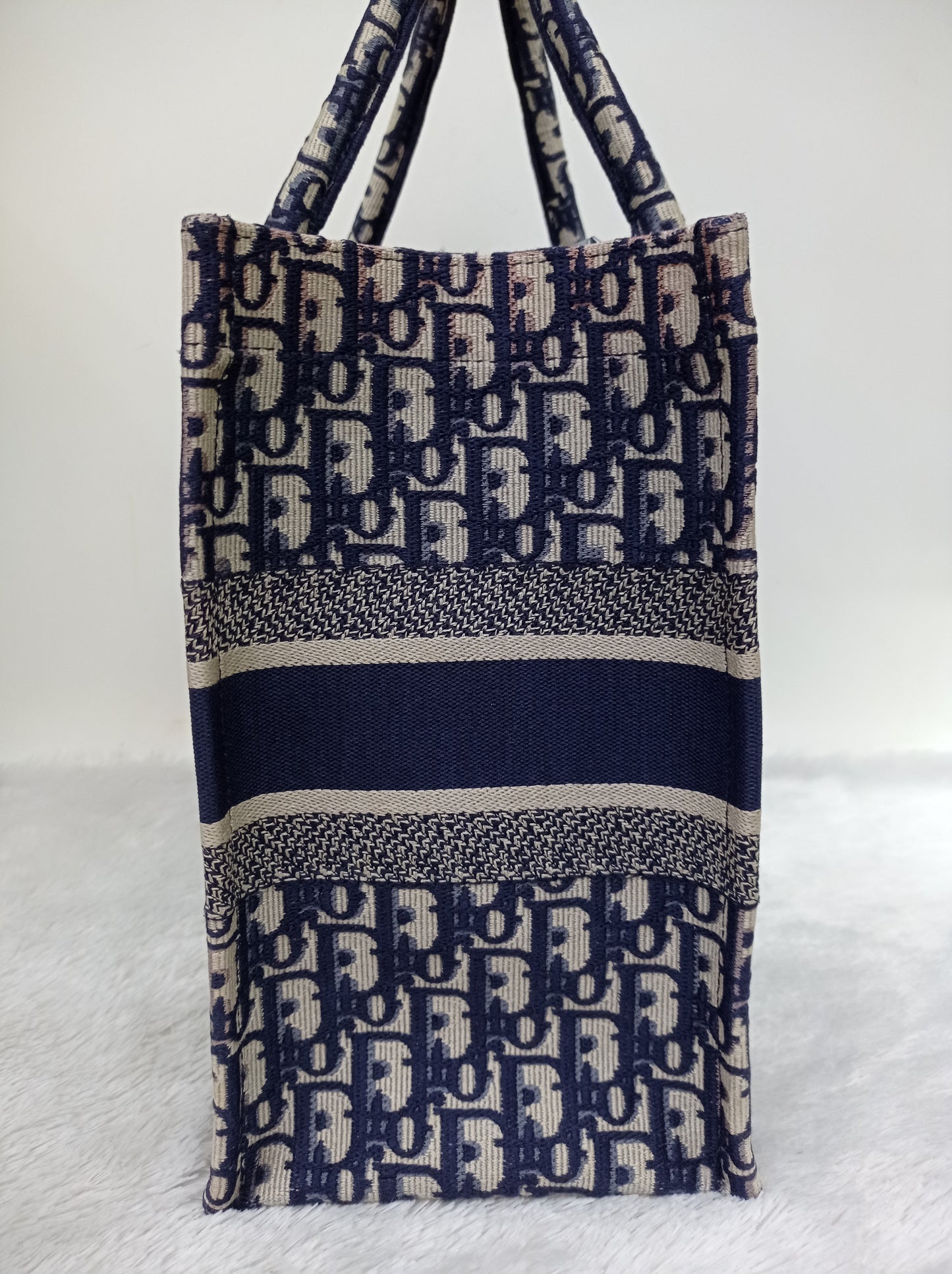 Dior Tote Book Medium Oblique Navy 2019