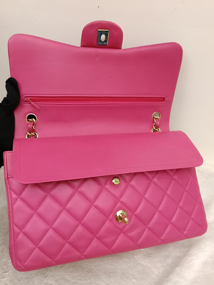 Chanel Jumbo Lamb Fuchsia GHW DF #21