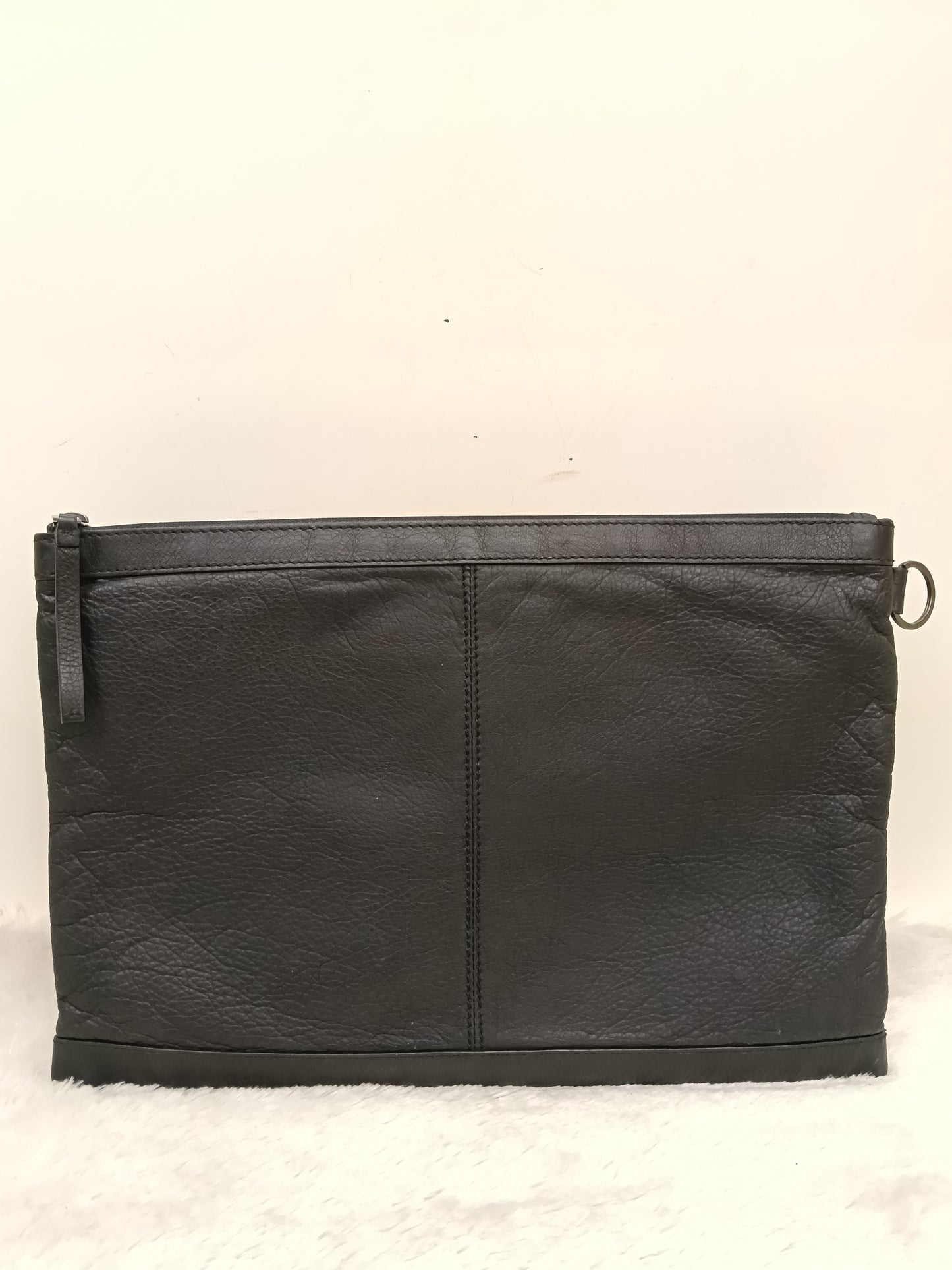 Balenciaga Clip Large Porte Documents Clutch Black SHW 2016