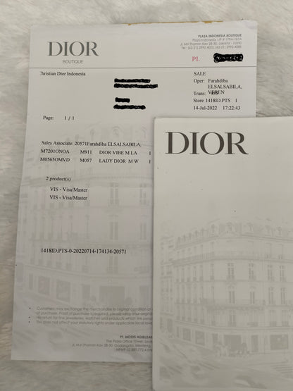 Dior Vibe Medium Cannage Lamb Black White GHW 2022
