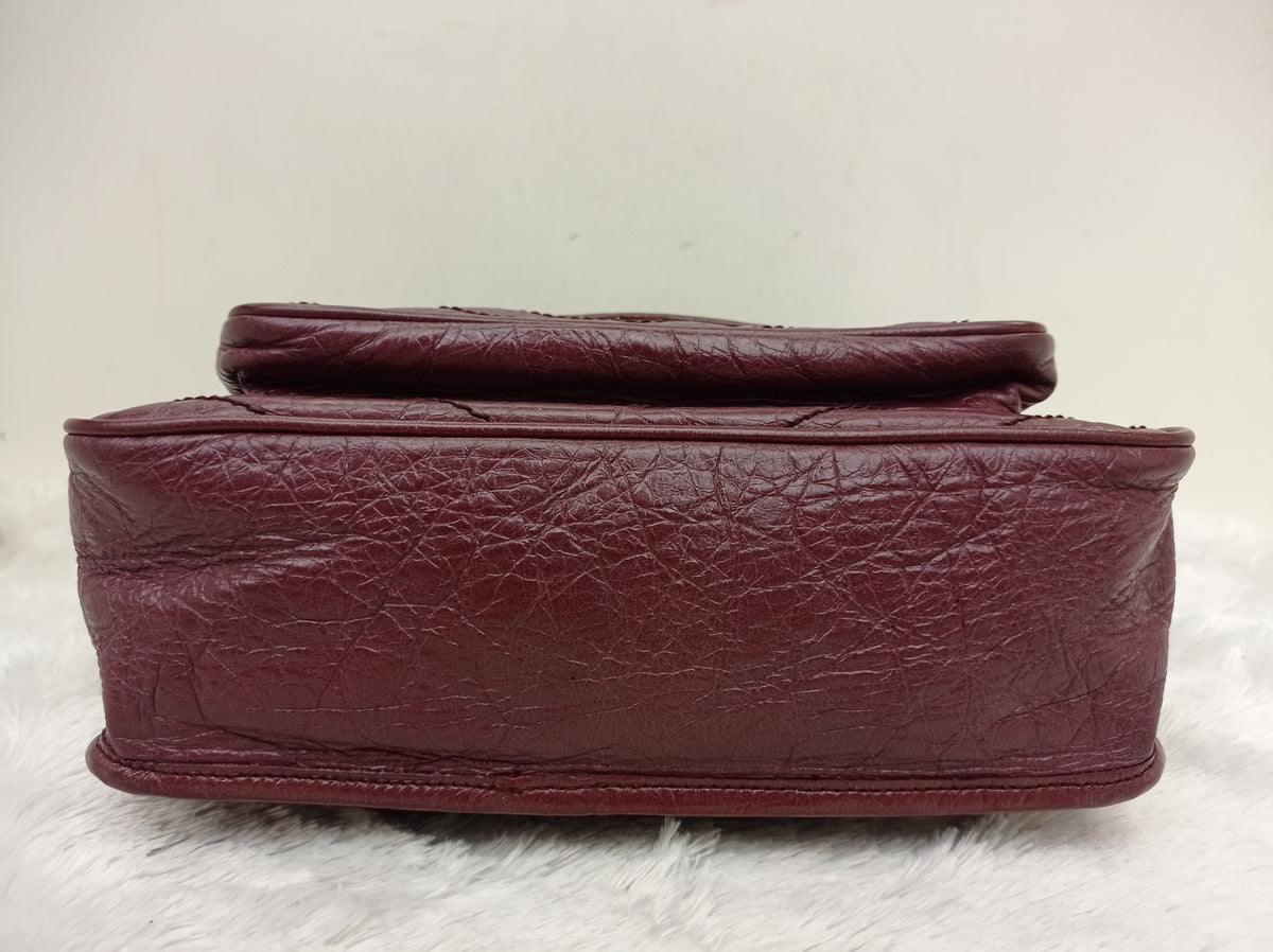 YsL Niki Medium Calfskin Burgundy RHW 2018