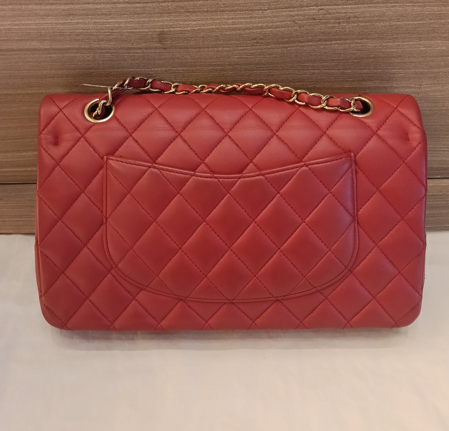 Chanel Medium Lamb Red GHW DF #22