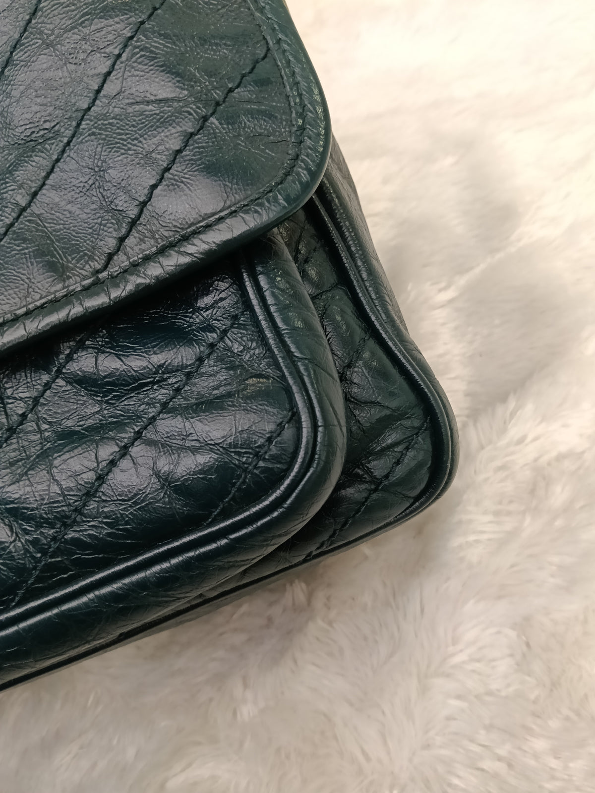 YsL Niki Medium Calfskin Emerald Green RHW 2018