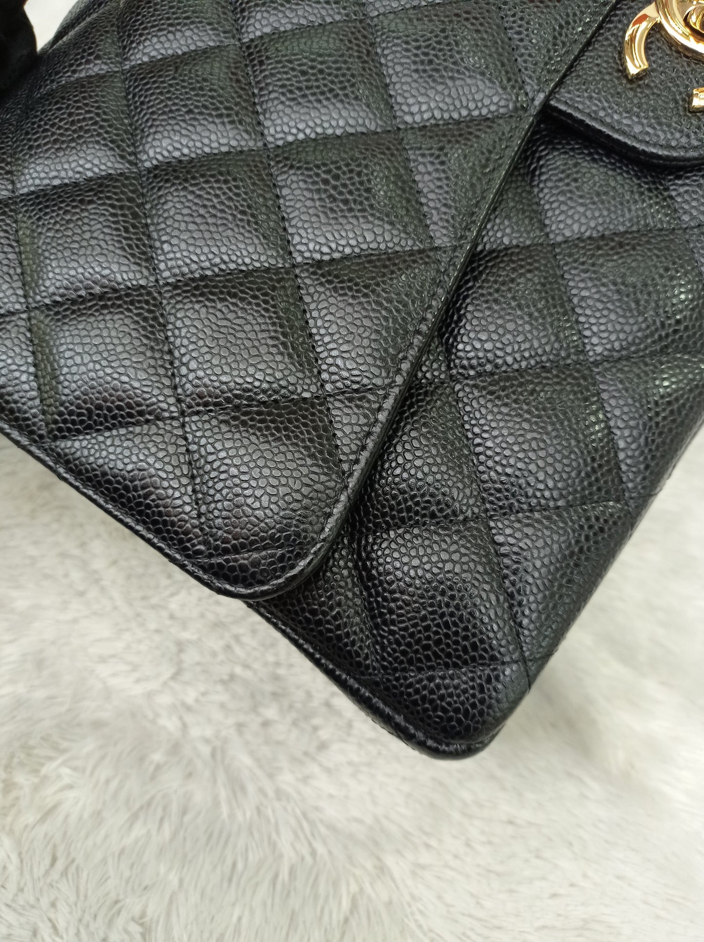 Chanel Maxi Caviar Black GHW DF #24