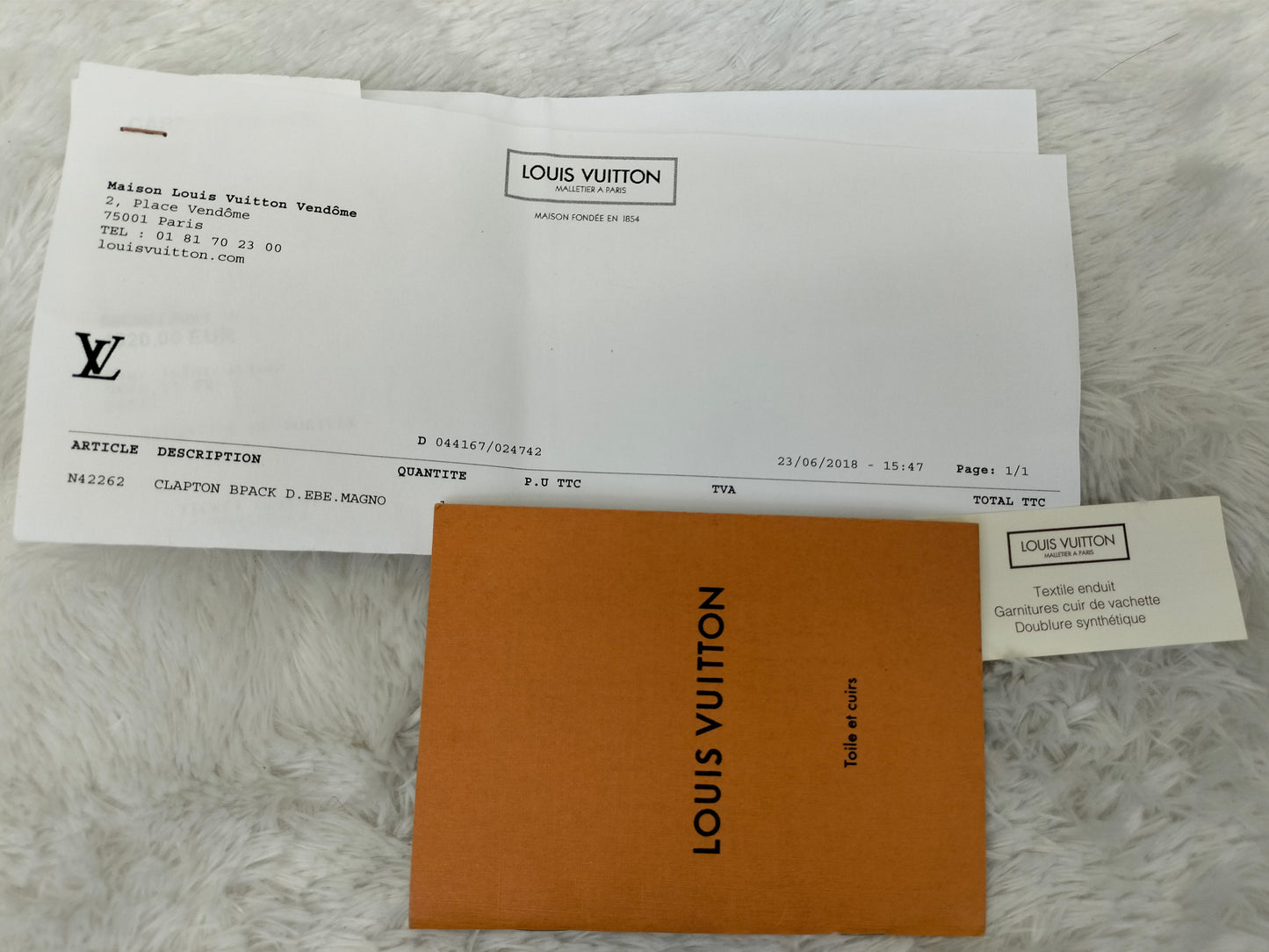 LV Clapton Backpack Damier Magnolia 2018