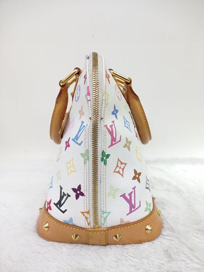 LV Alma PM Multicolour White