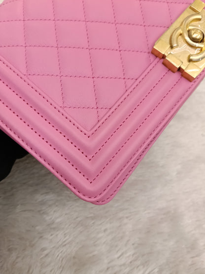 Chanel Boy 25 Lamb Pink GHW #26