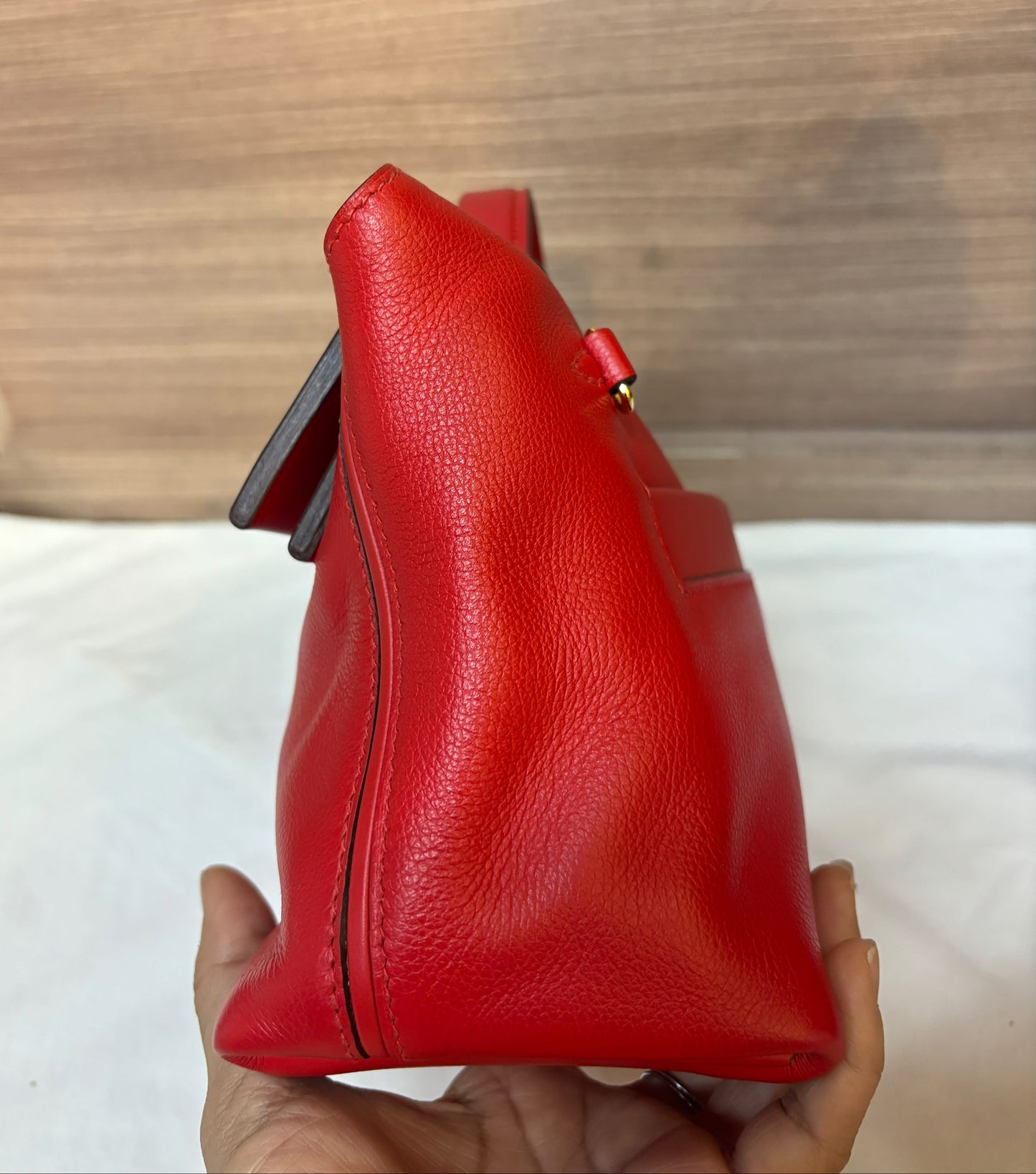 Hermes 2424 Mini Evercolour Swift Rouge De Coeur GHW #Y