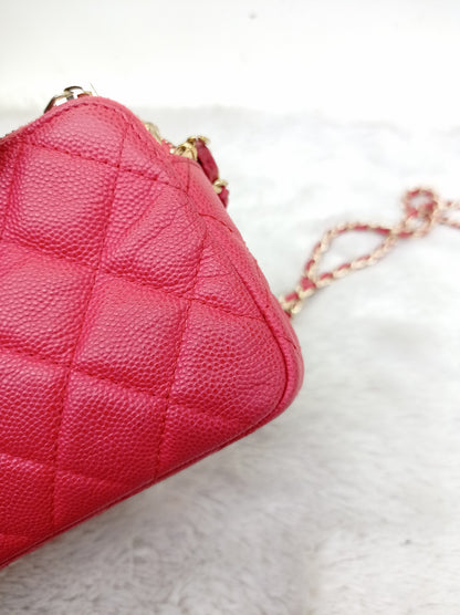 Chanel WOC Double Zip Caviar Pink GHW #23