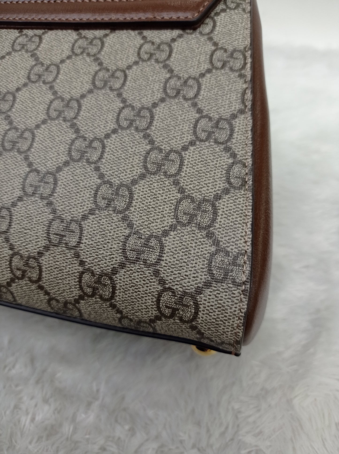 Gucci Top Handle Horsebit Medium Brown GHW