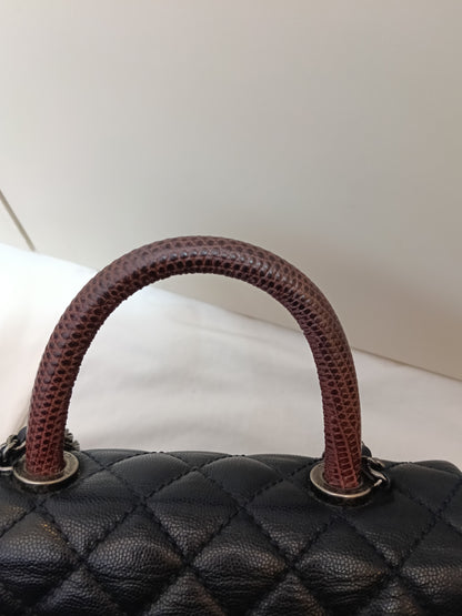 Chanel Coco Handle Small Caviar Dark Navy RHW #21