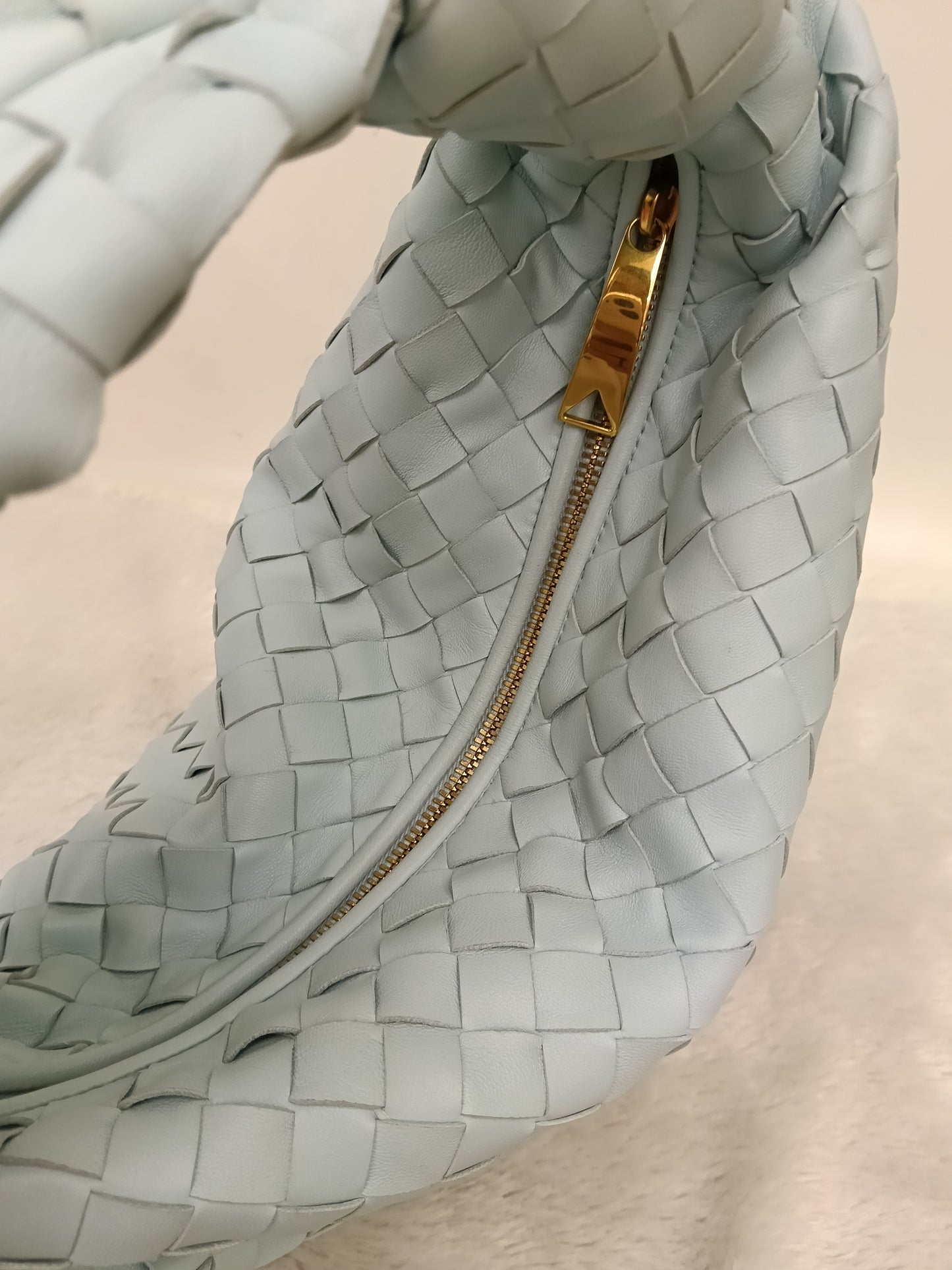 Bottega Veneta Teen Jodie Light Blue GHW