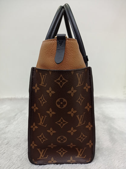 LV On My Side MM Monogram Grained Noir Brown 2019