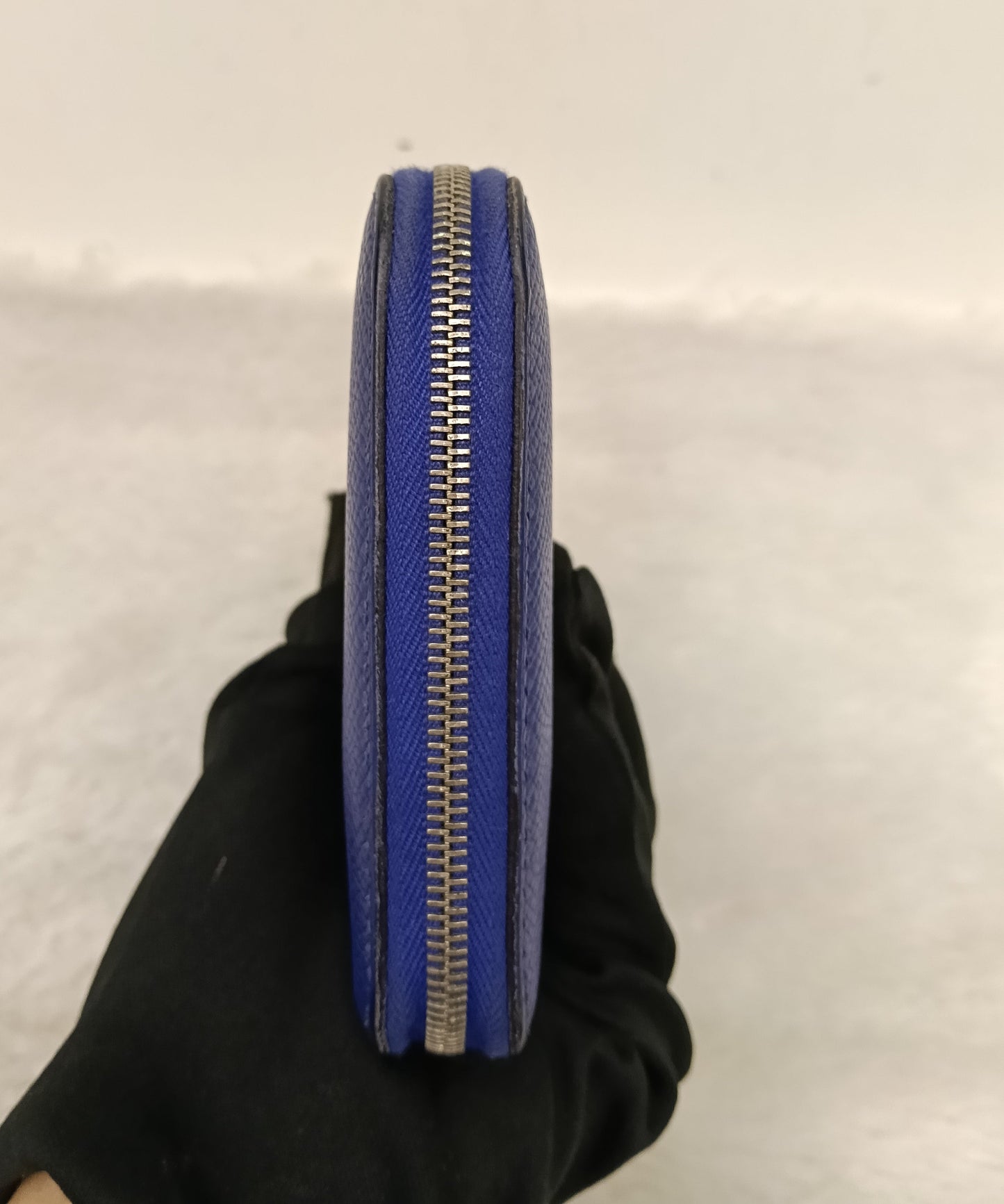 Hermes Azap Long Wallet Epsom Blue Saphire PHW #P square