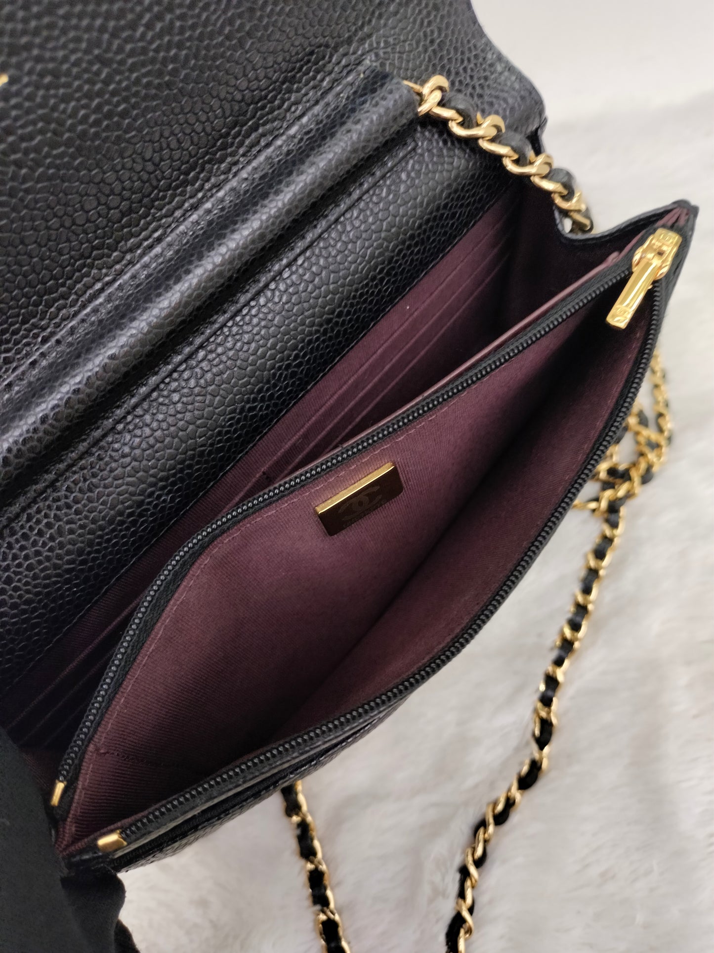 Chanel WOC Caviar Black GHW (CHIP)