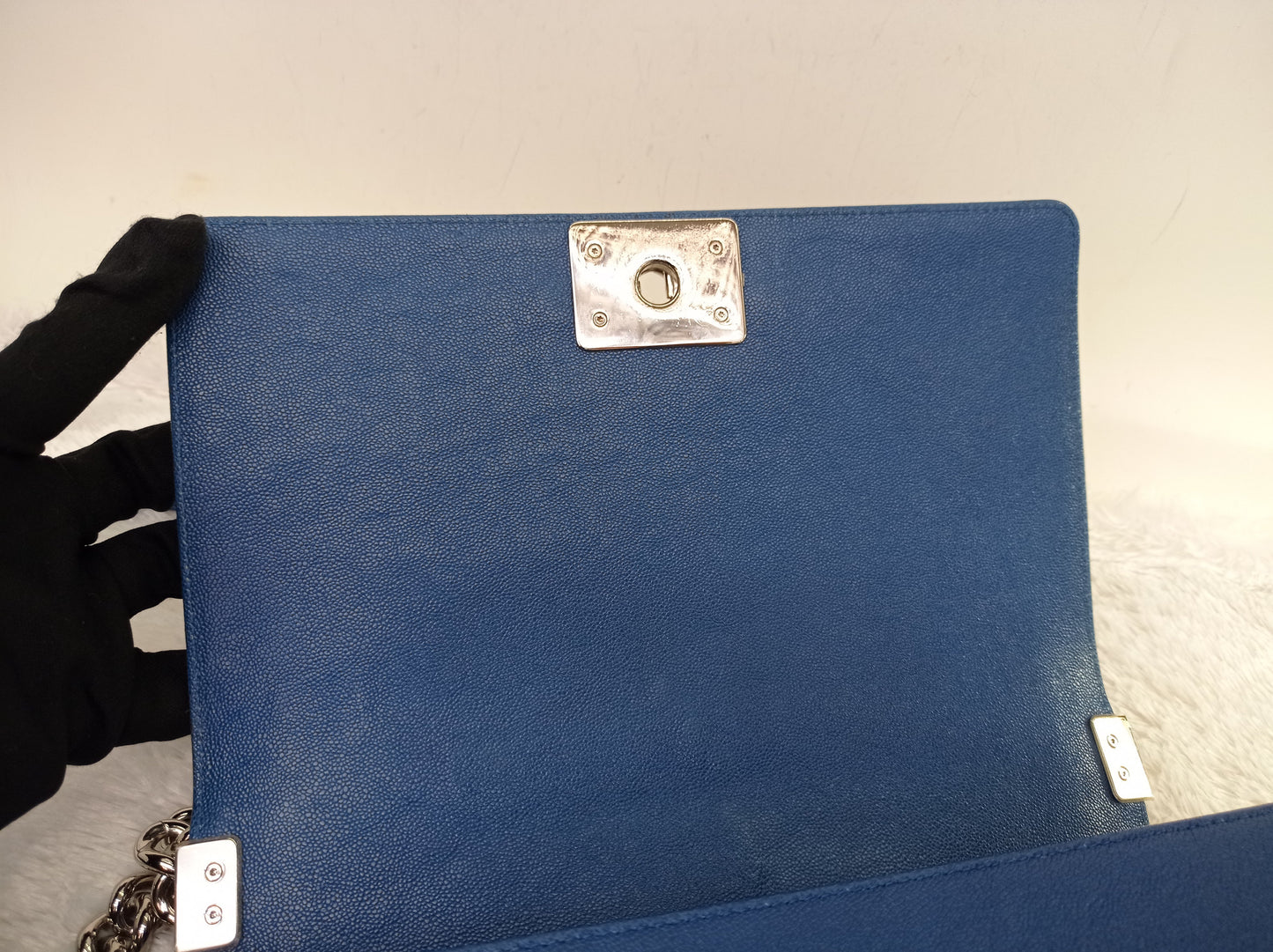 Chanel Boy 25 Caviar Blue SHW #29