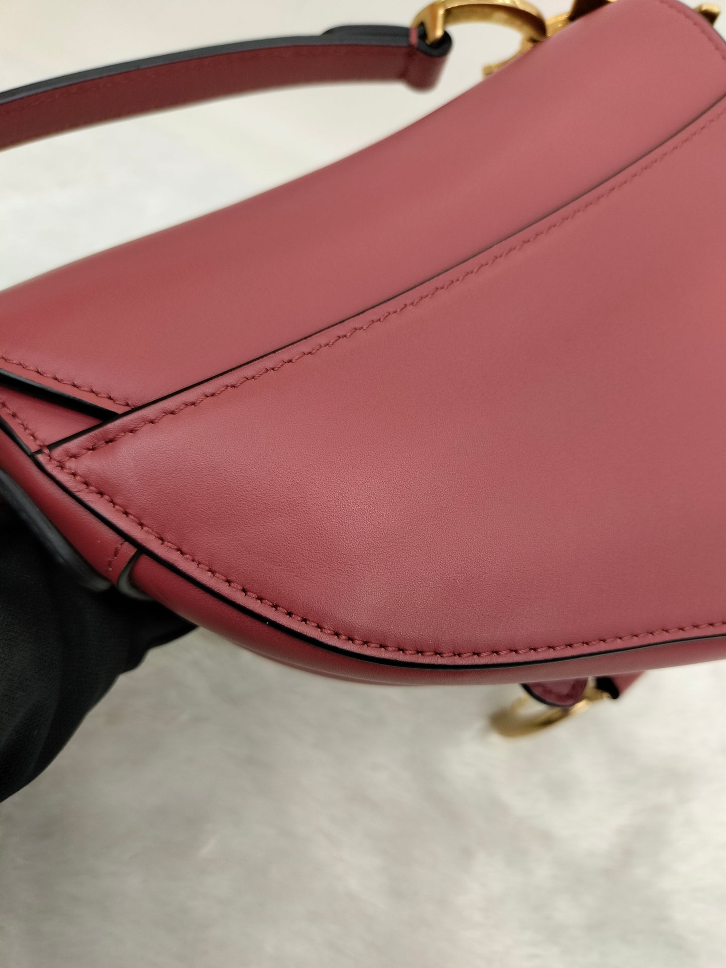 Dior Saddle Small Calfskin Pink Coral GHW
