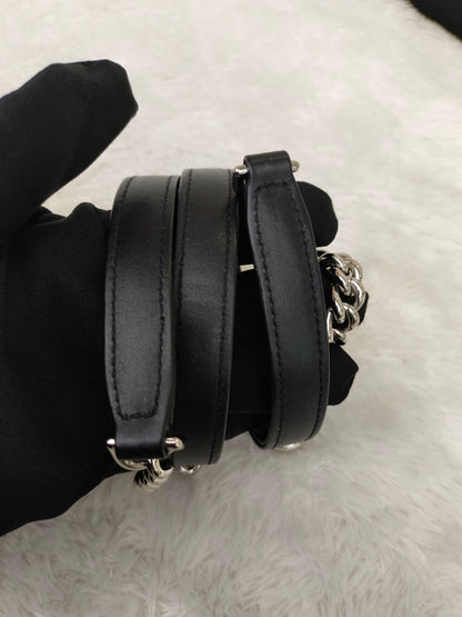 Chanel Flap Caviar White Black SHW #25