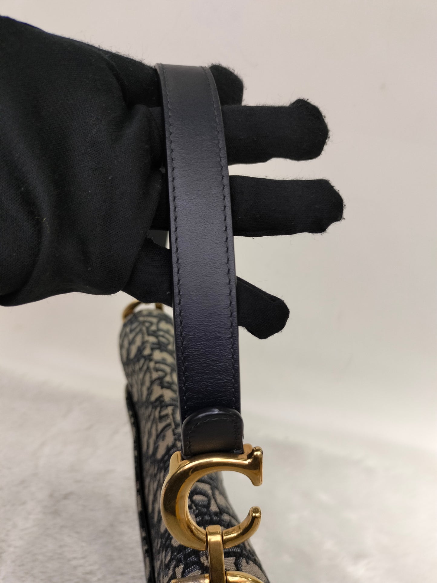 Dior Saddle Medium Oblique Navy GHW 2018