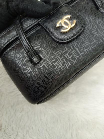 *NEW* Chanel Preppy Coco Long Vanity with Straps Black Caviar GHW (CHIP)